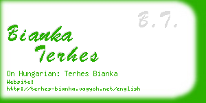 bianka terhes business card